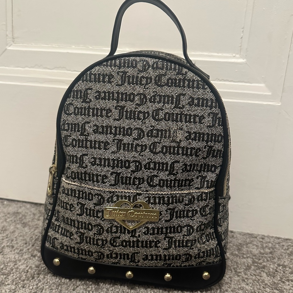 Juicy Couture Studded Black & Gold Backpack